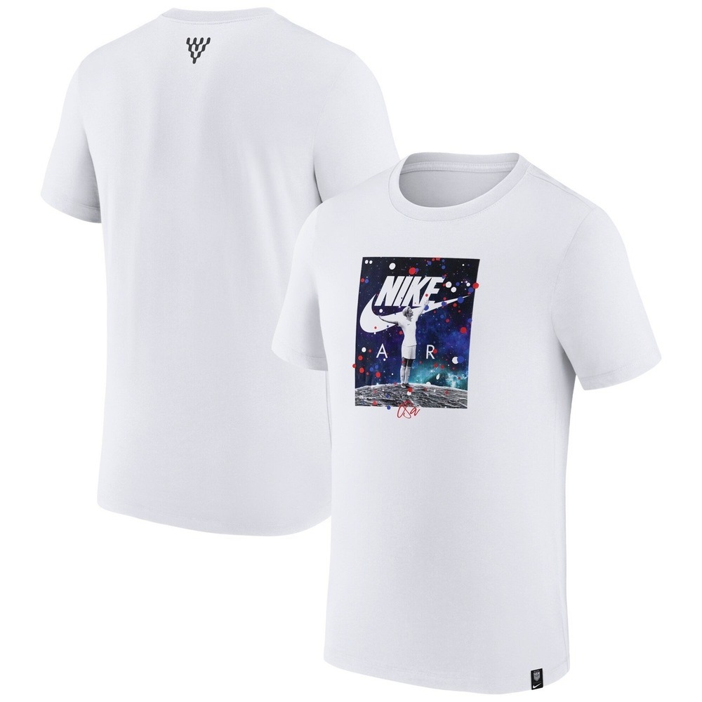 Nike USWNT Megan Rapinoe Air Soccer Graphic T-Shirt FD8415-100 Large Whiten